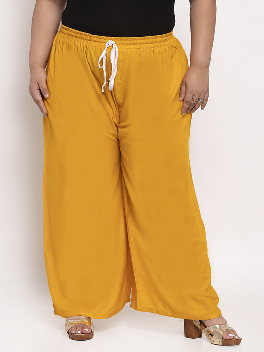 Mustard Rayon Plus Palazzo