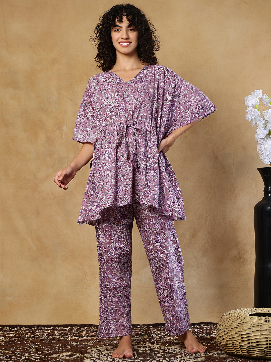Saira Jaal Cotton Kaftan Set