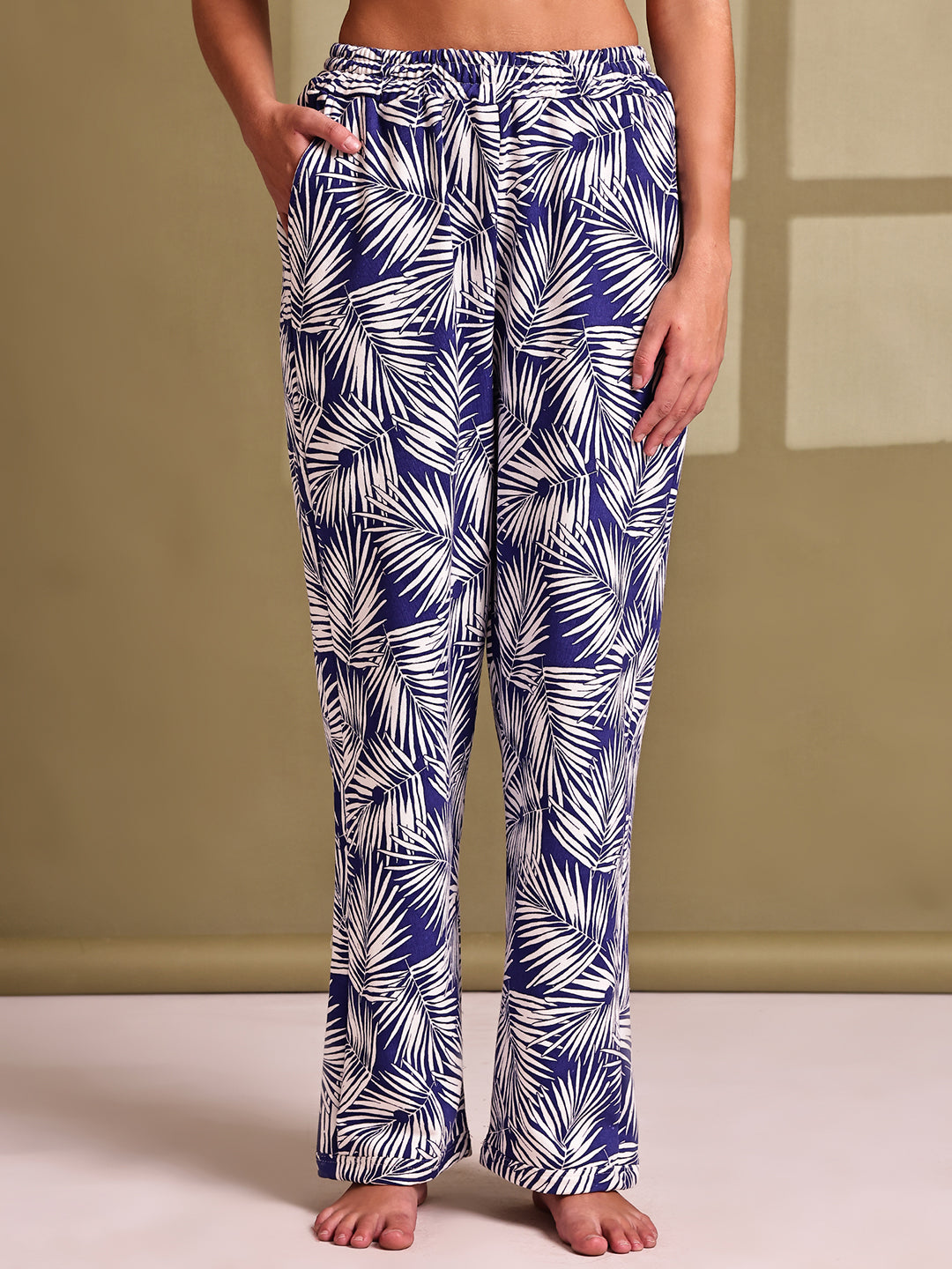 Royal Palm Cotton Hosiery Lounge Pant