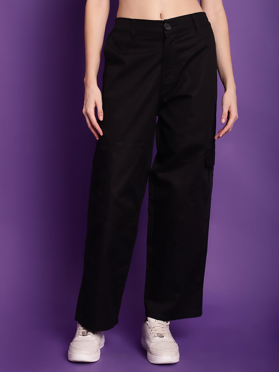 Black High-Rise Utility Cargos
