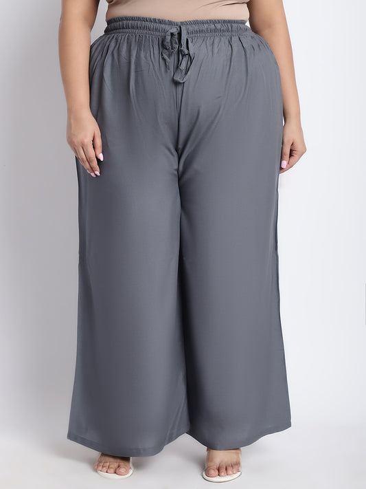 Dark Grey Rayon Plus Palazzo