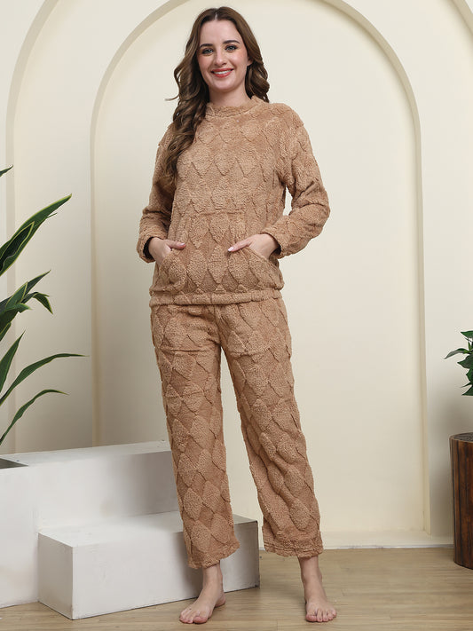 Brown Diamond Fur Winter Set