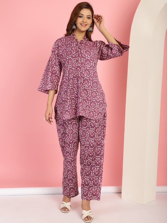 Purple Katha Co-Ord Set