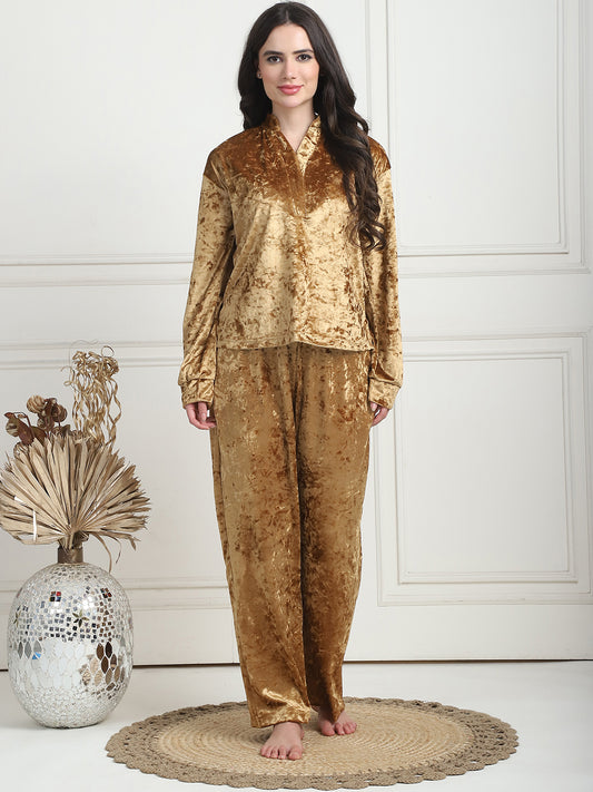Golden Ice Velvet Lounge Set
