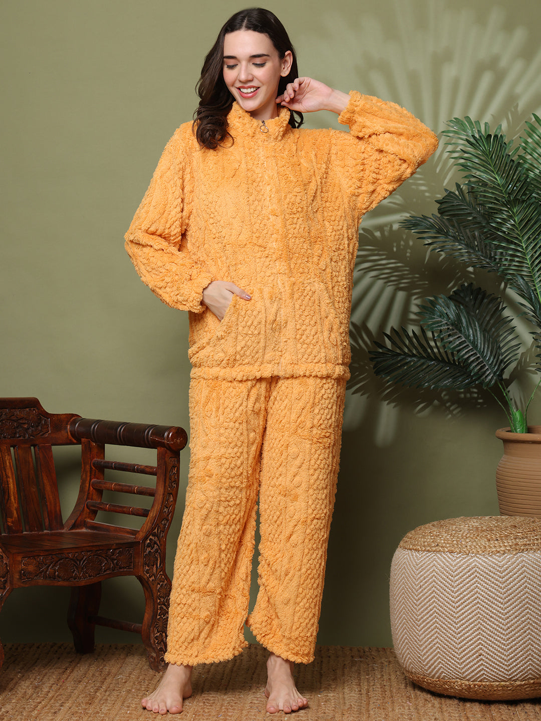 Papaya Paradise Fur Winter Set