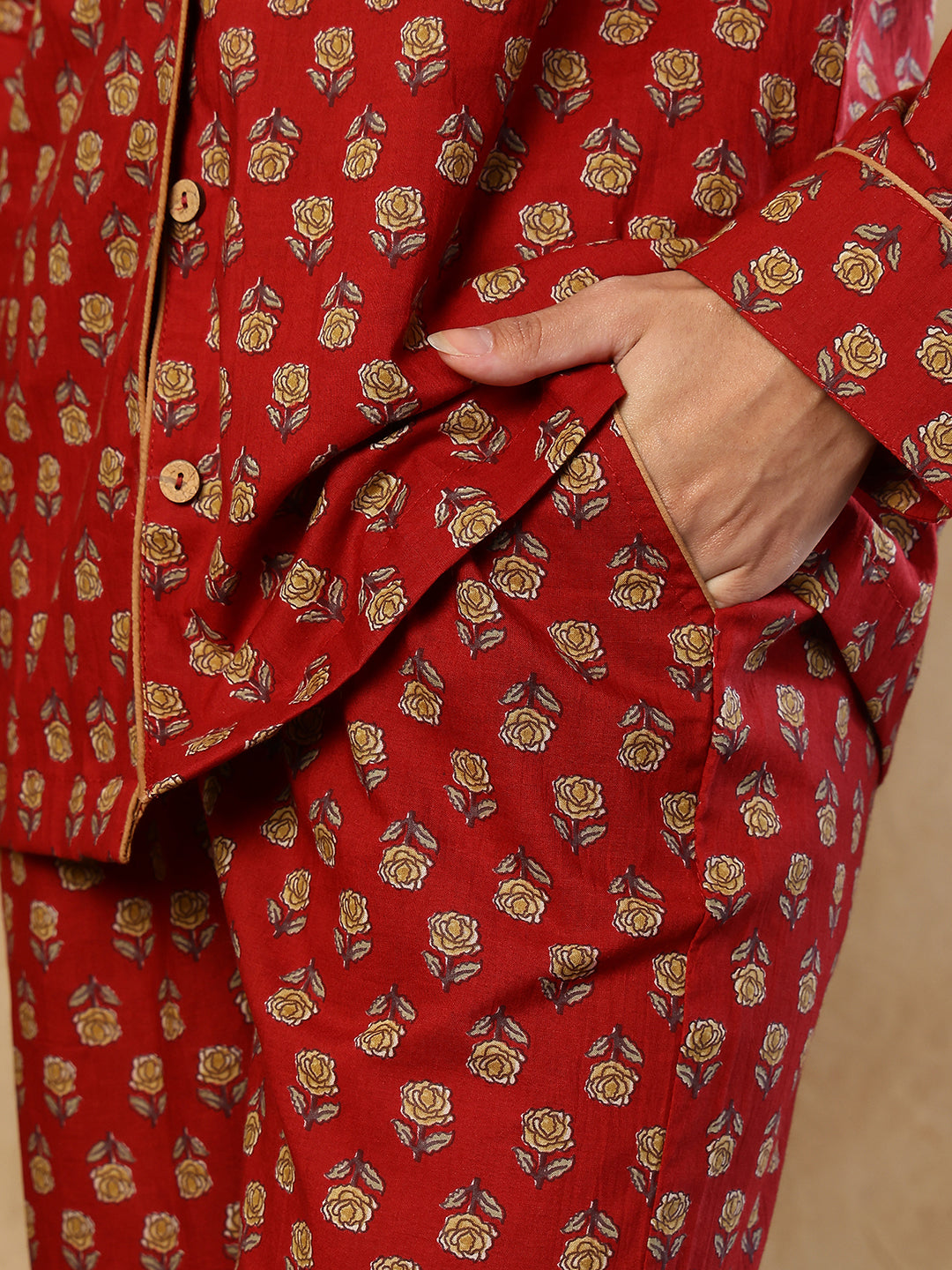 Falak Booti Collar Night Suit
