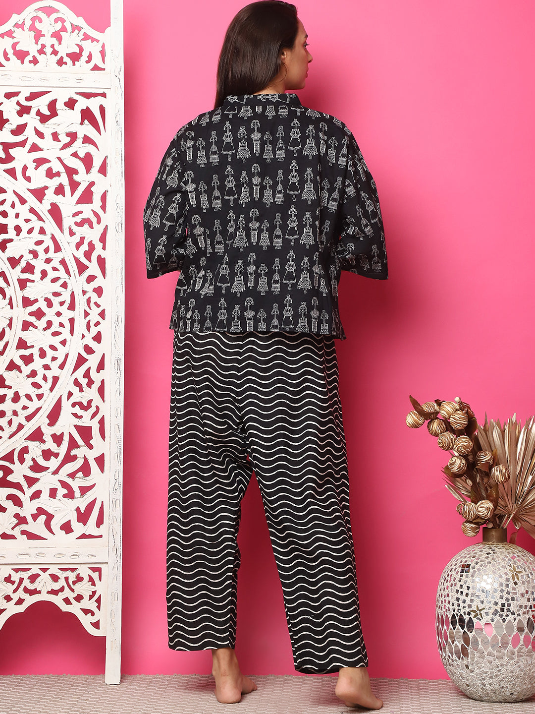 Black Warli Co-Ord Set
