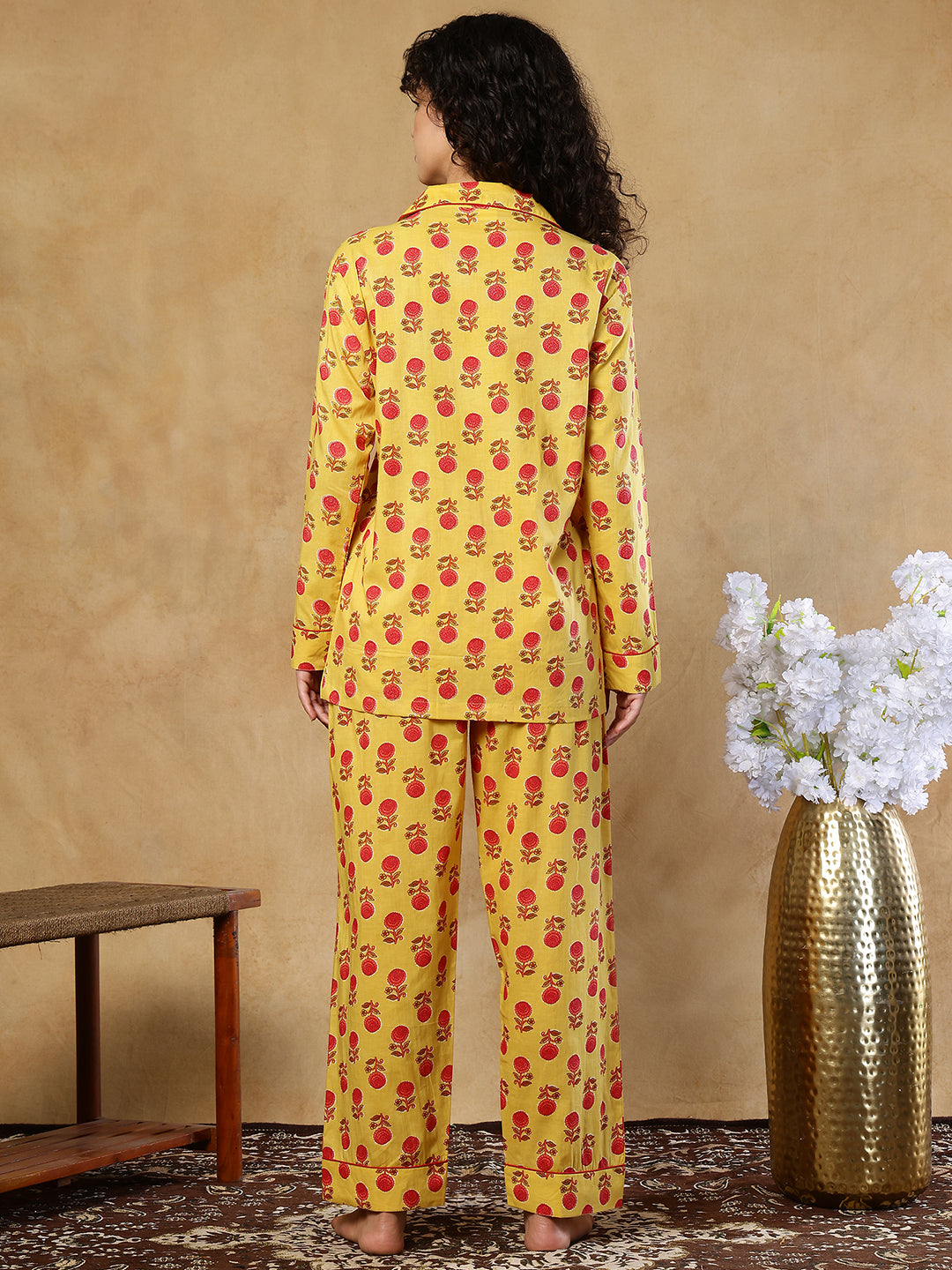 Jahana Booti Collar Night Suit