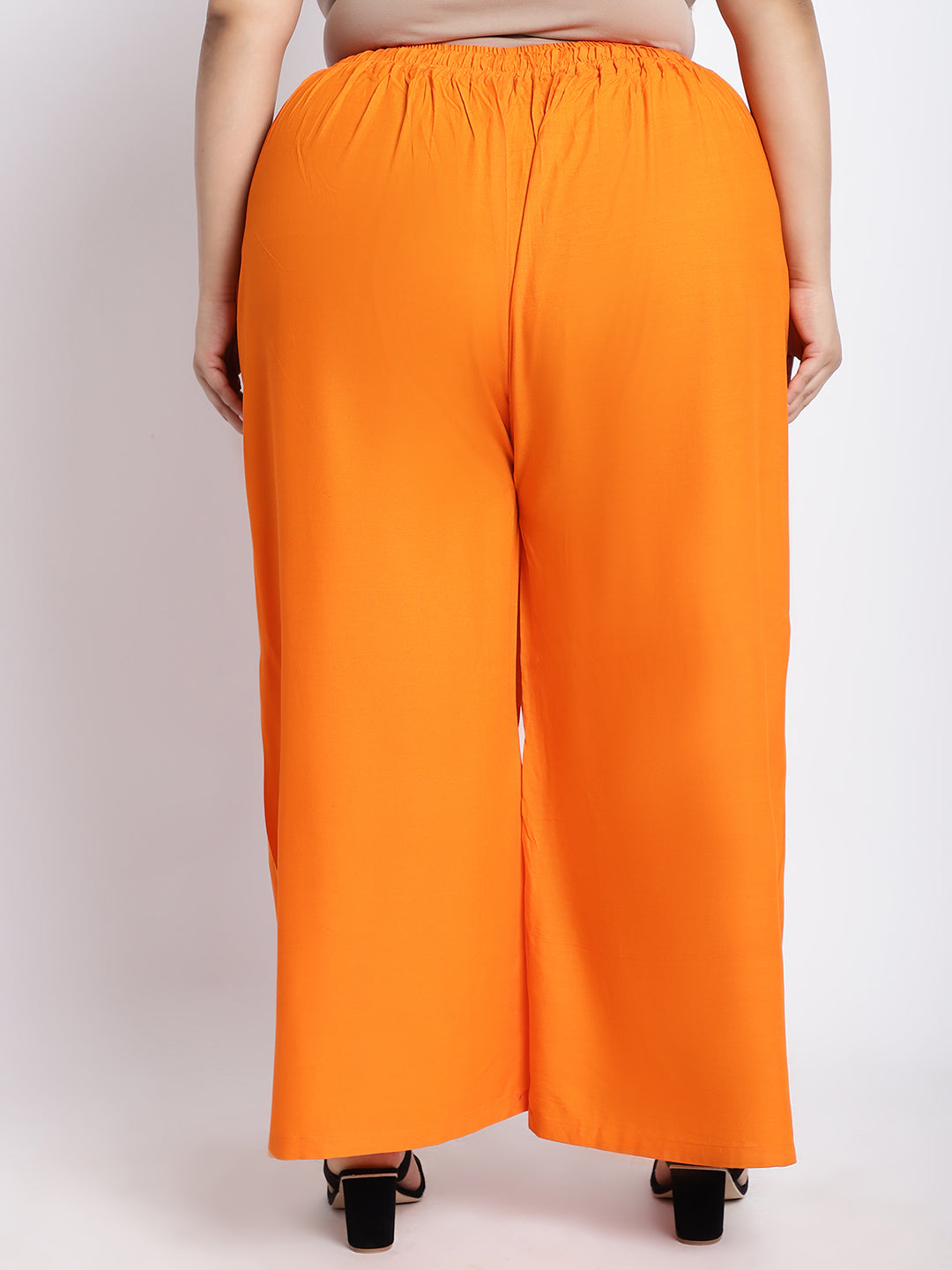 Orange Rayon Plus Palazzo