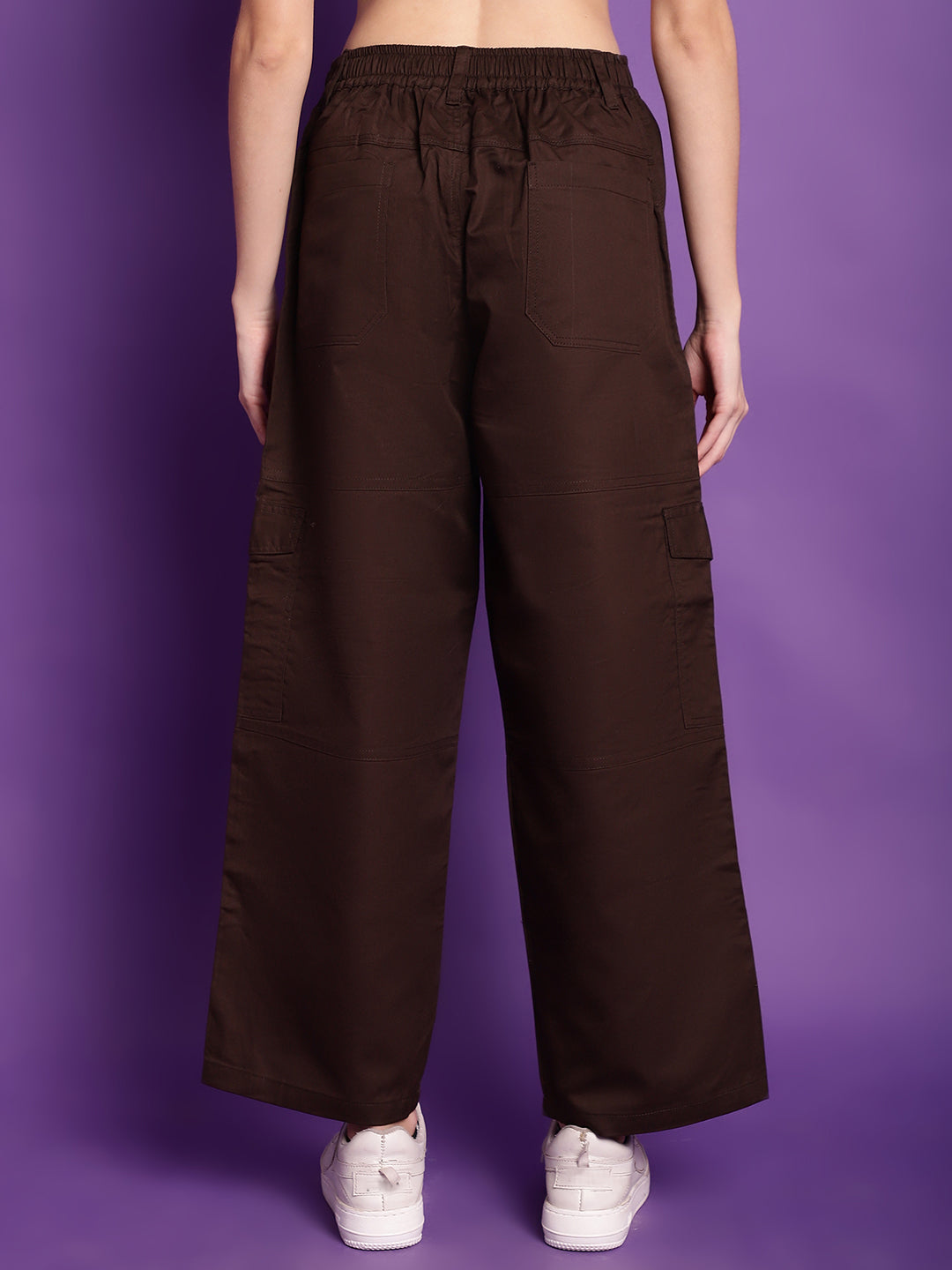 Brown High-Rise Utility Cargos