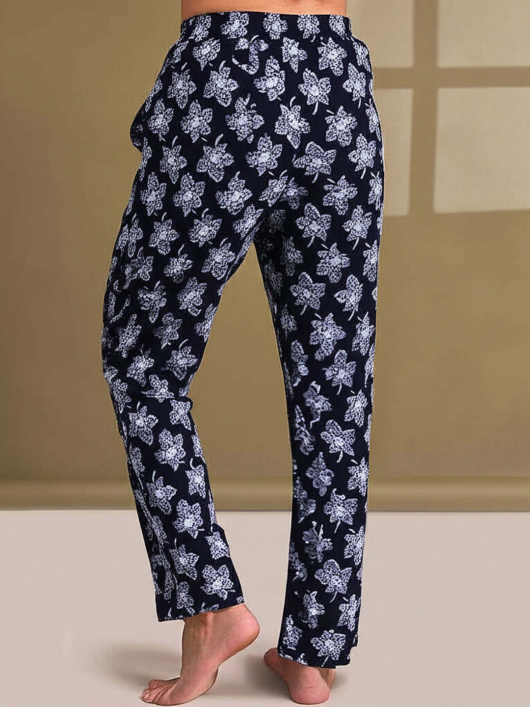 Nevy leaf Cotton Hosiery Lounge Pant