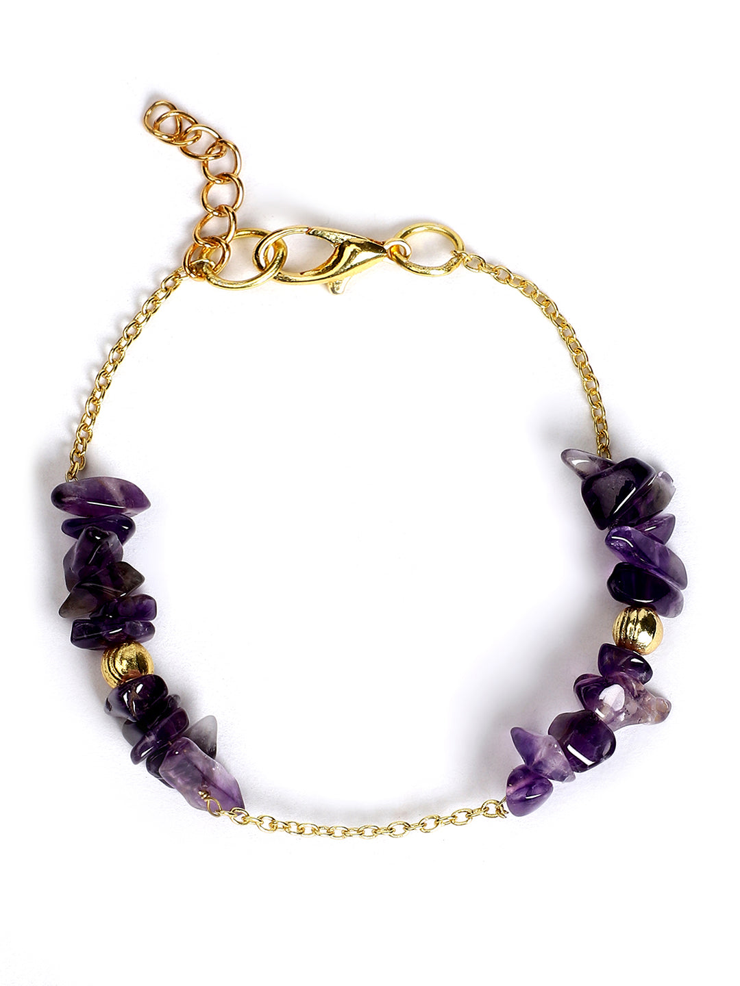 Amethyst Golden Charm Bracelet