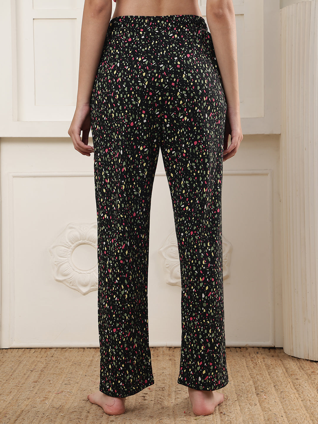 Multi Color Splash Printed Cotton Lounge Pant