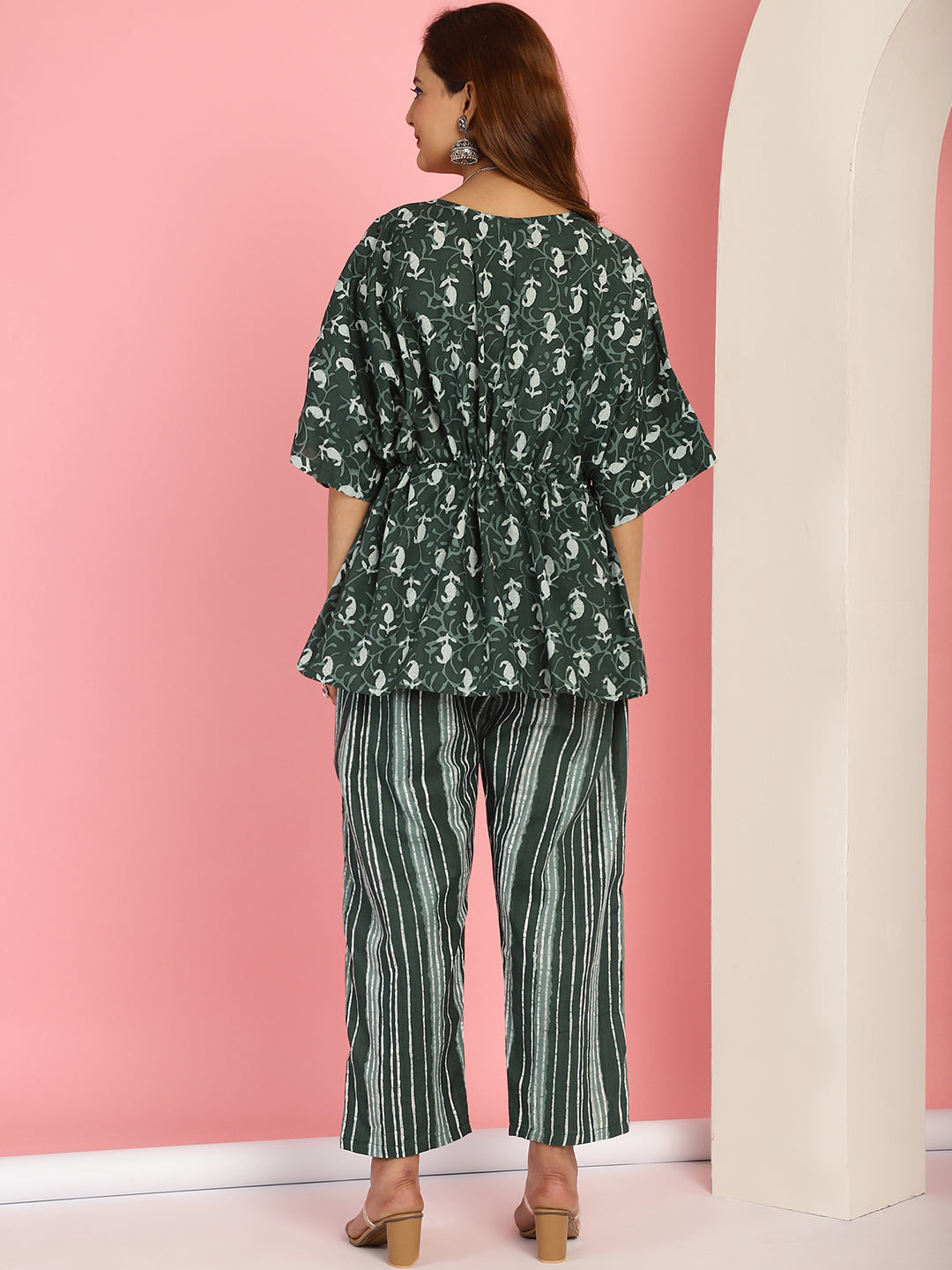 Dark Green Paisley Co-Ord Set