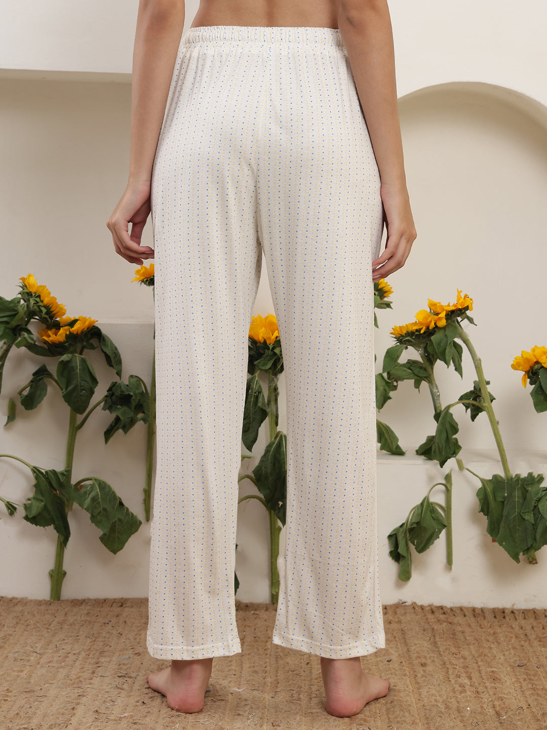 Tint Polka Dot Printed Cotton Lounge Pant