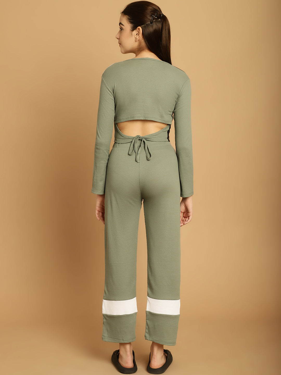 Olive Colorblocked Co-Ord Set