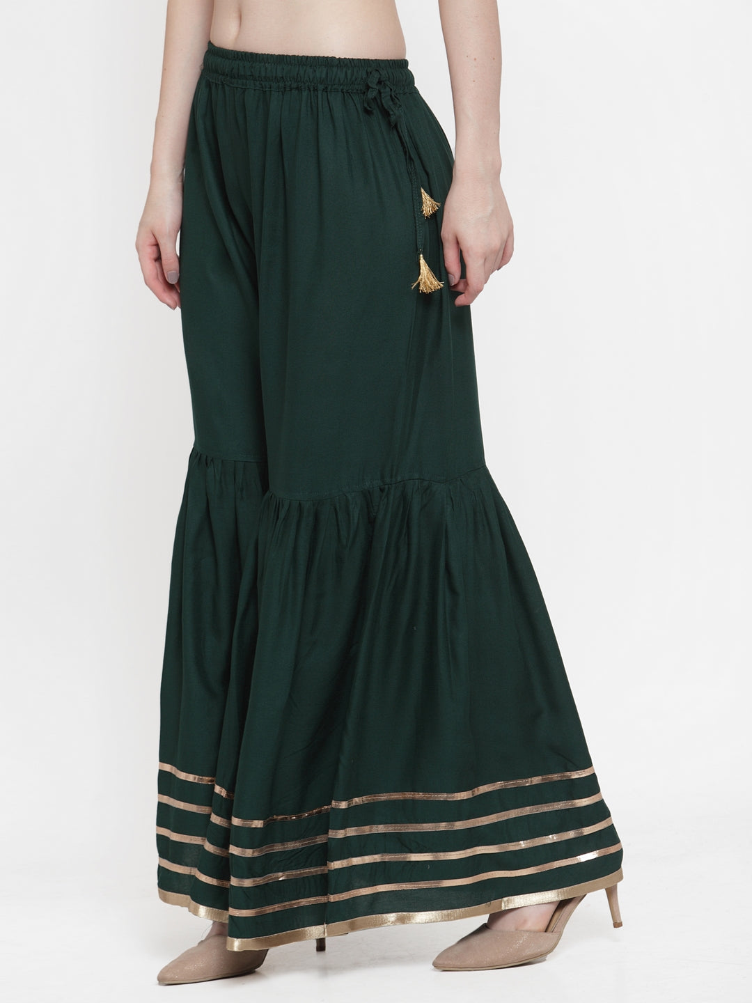 Dark Green Rayon Sharara