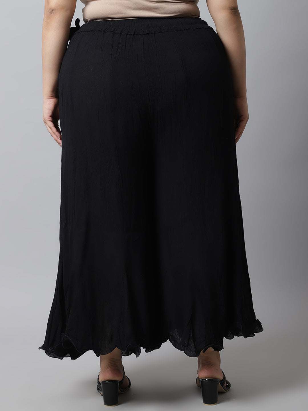 Black Crush Flared Plus Palazzo