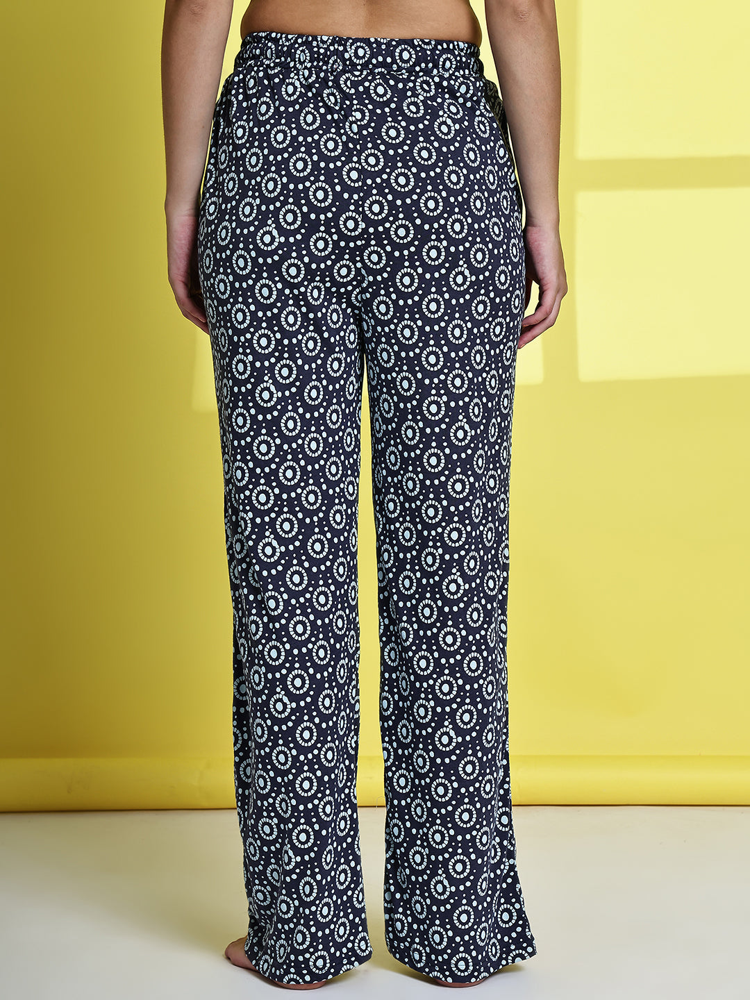 Nevy Polka Cotton Hosiery Lounge Pant