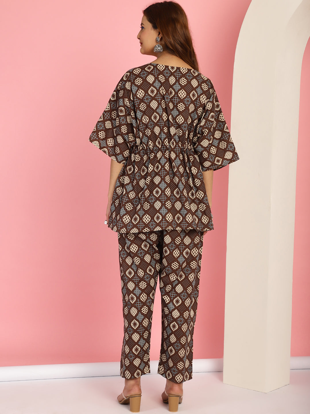 Brown Patterened Co-Ord Set