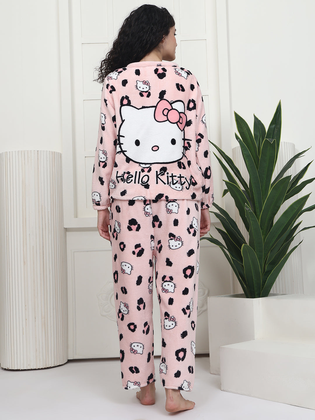 Pink Kitty Fur Winter Set