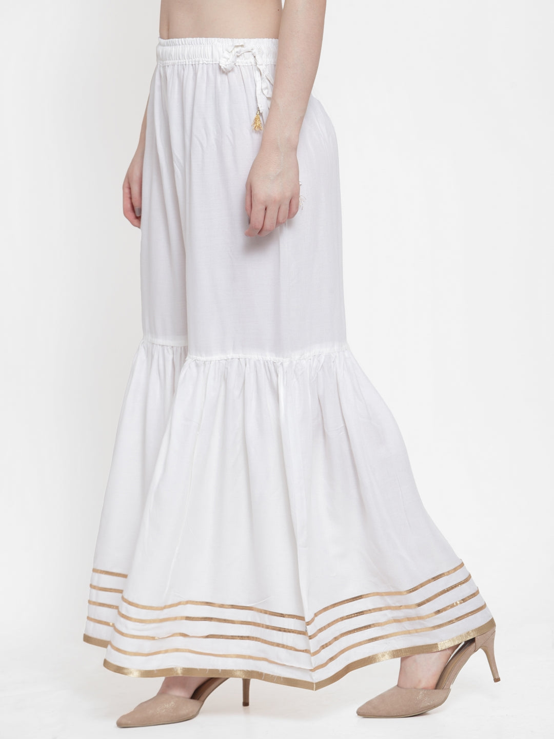 White Rayon Sharara