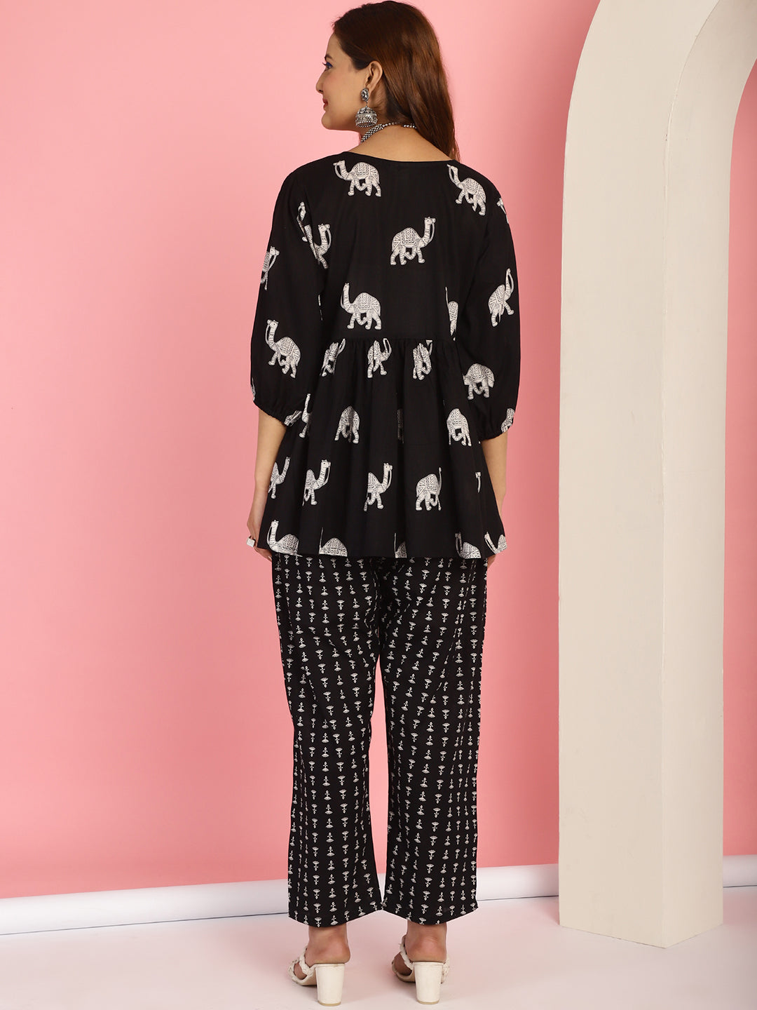 Black Camel Block Co-Ord Set