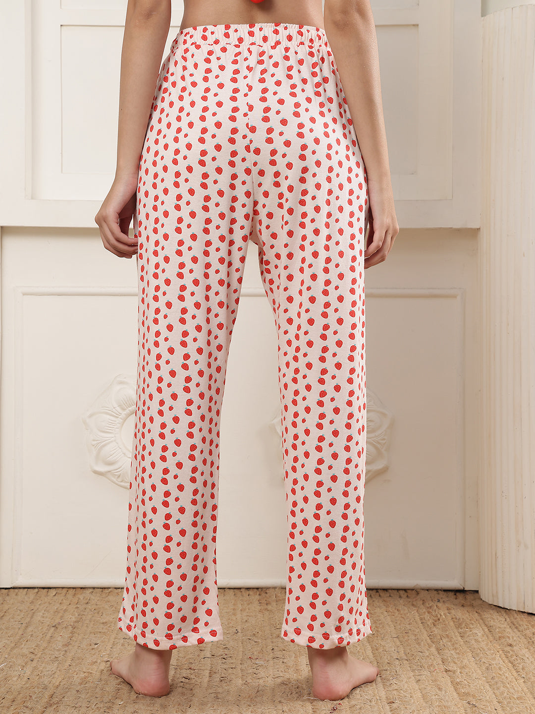 Mega Starwberry Printed Cotton Lounge Pant