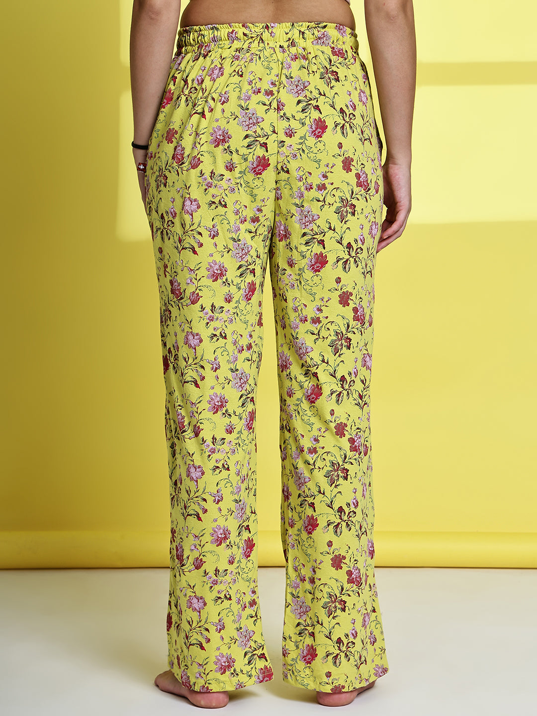 Yellow Jaal Cotton Hosiery Lounge Pant