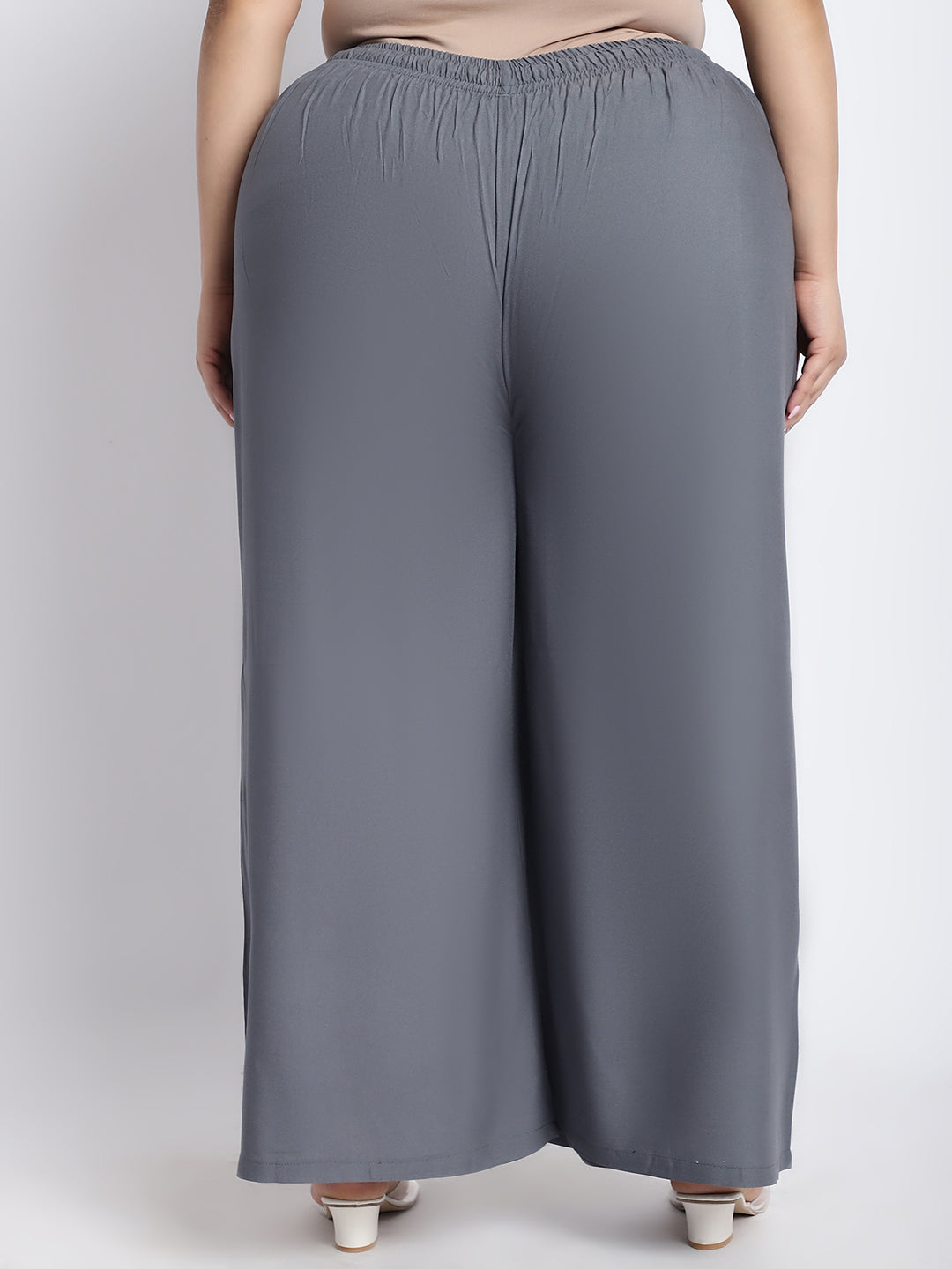 Dark Grey Rayon Plus Palazzo