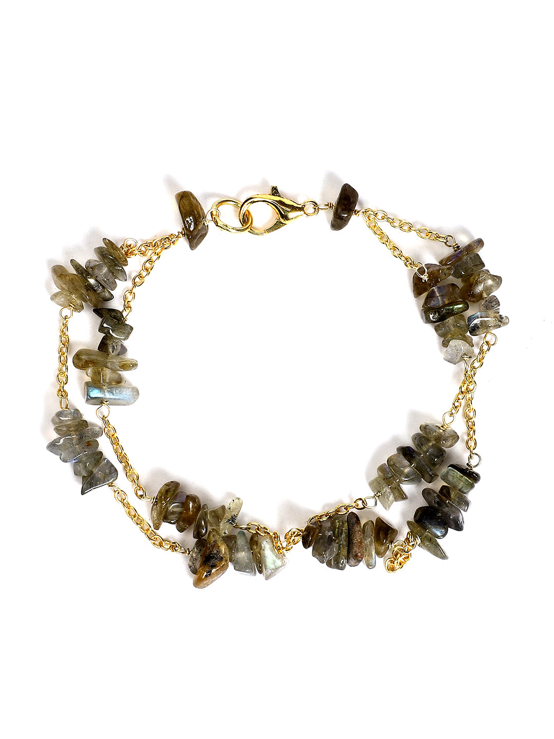 Labrodite Golden Charms Chain Bracelet