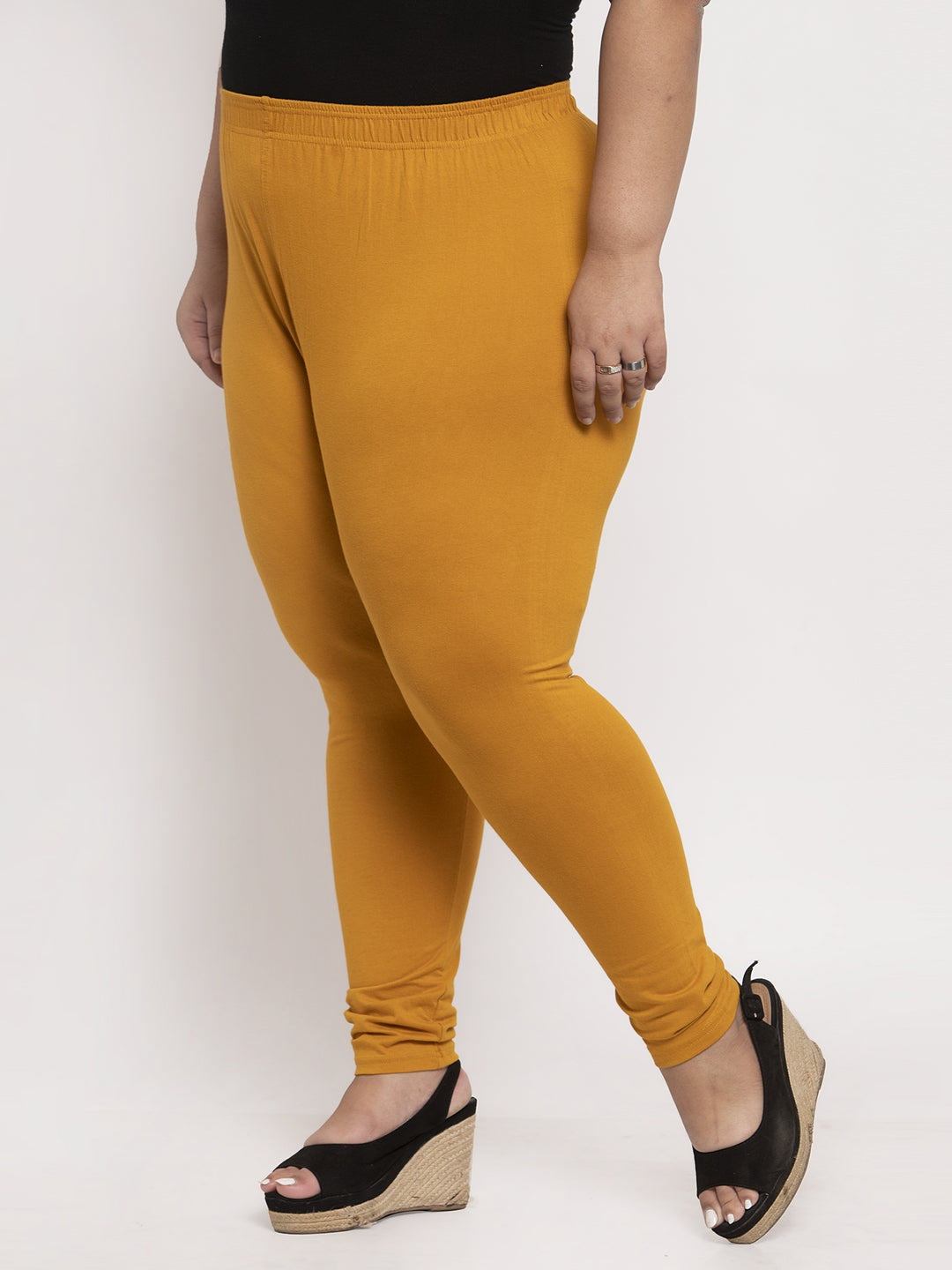 Mustard Ankle Length Plus Legging