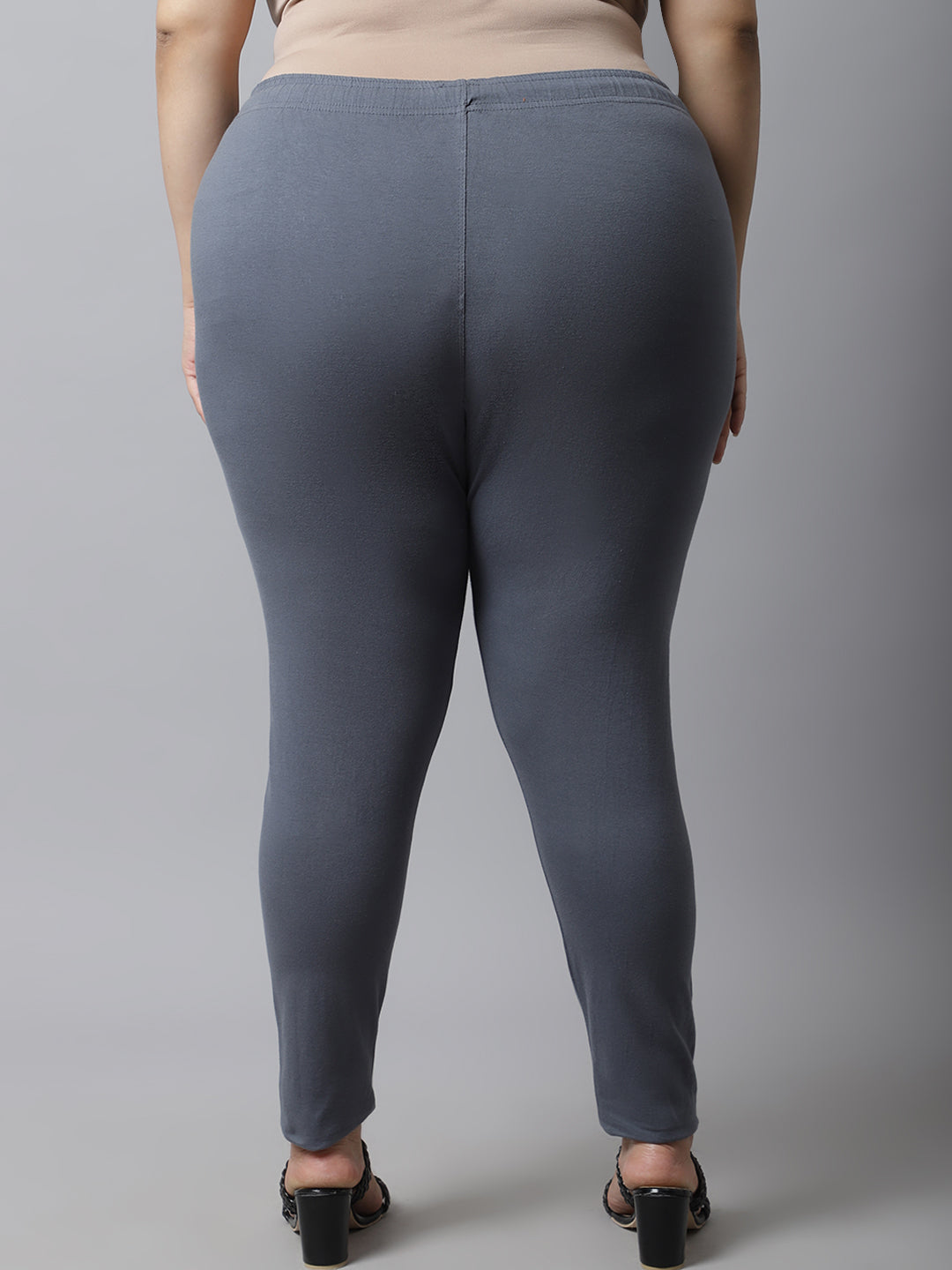 Dark Grey Ankle Length Plus Legging