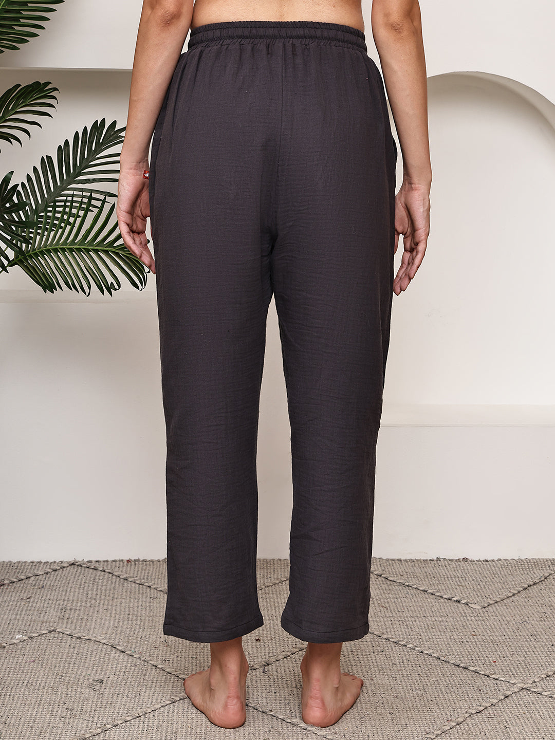 Dark Grey Double Cloth Lounge Pant