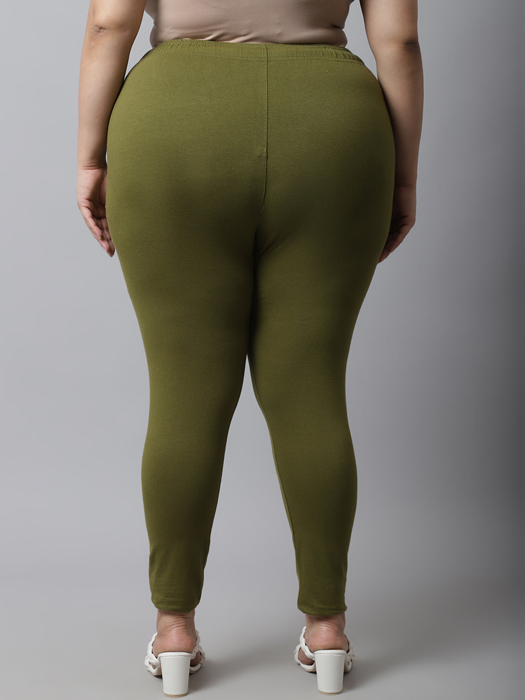 Olive Ankle Length Plus Legging