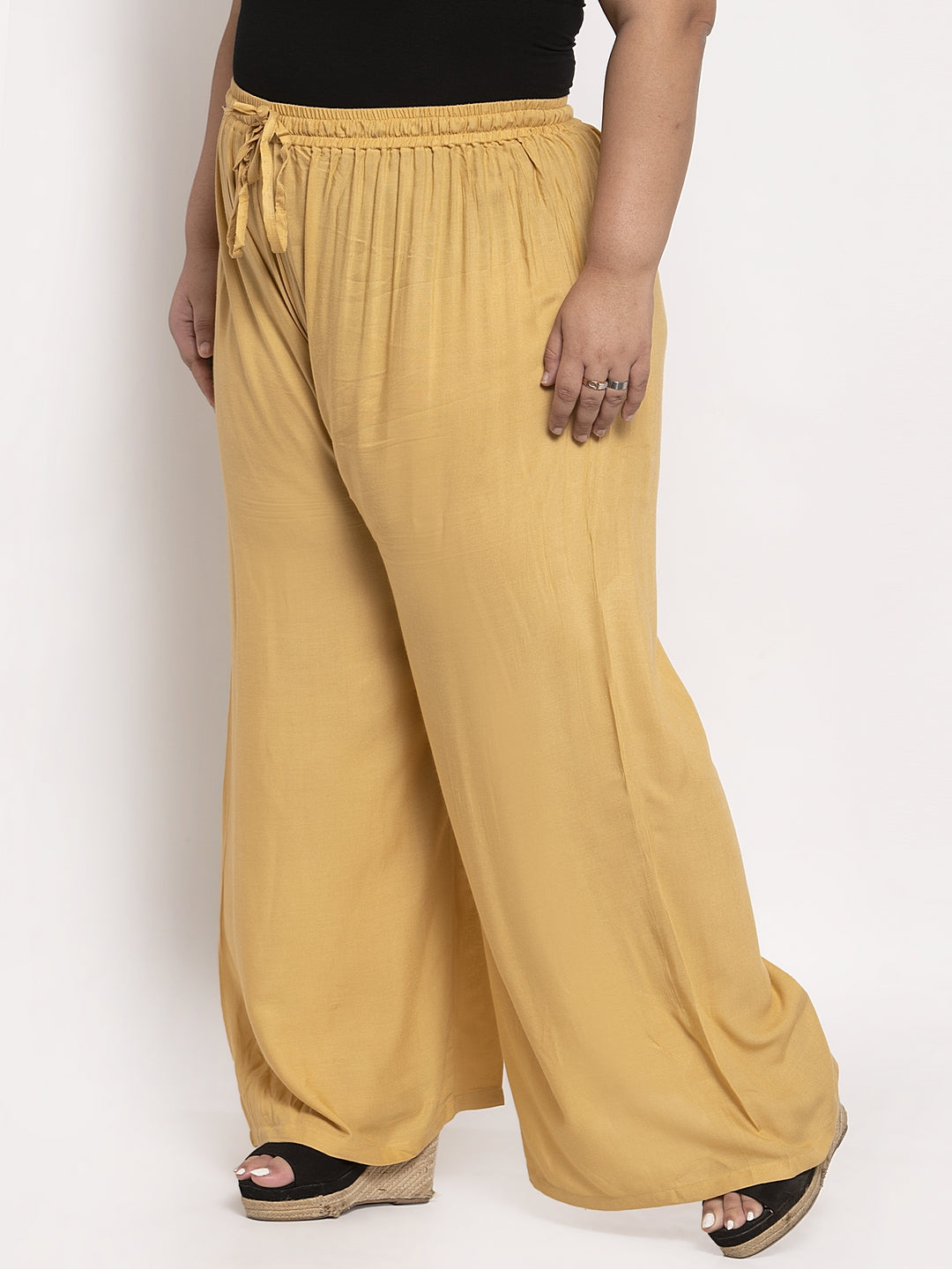 Light Beige Rayon Plus Palazzo