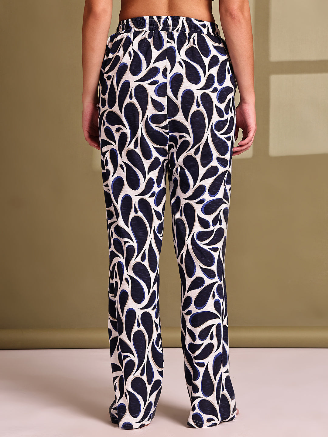 Navy Drop Cotton Hosiery Lounge Pant