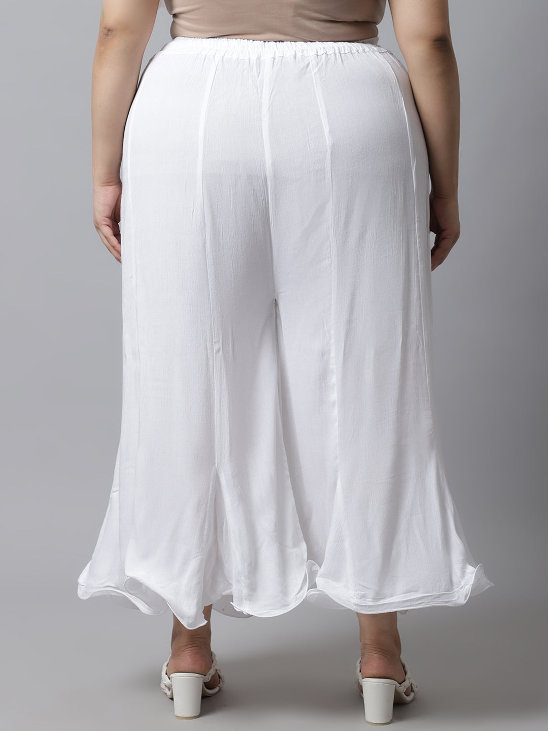 White Crush Flared Plus Palazzo