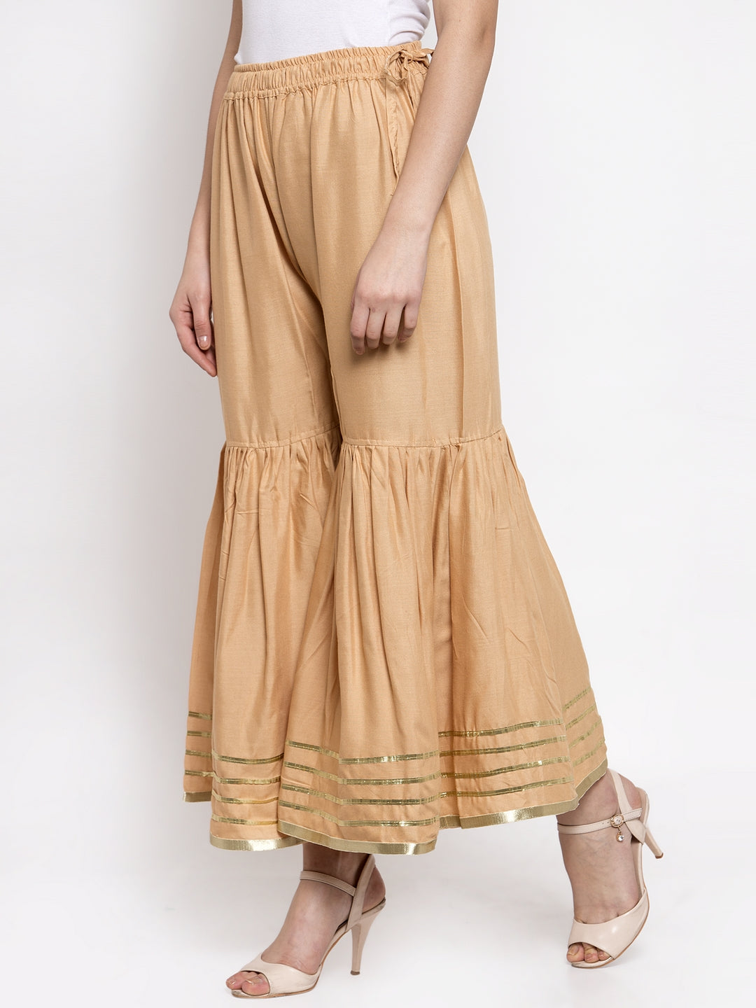 Beige Rayon Sharara