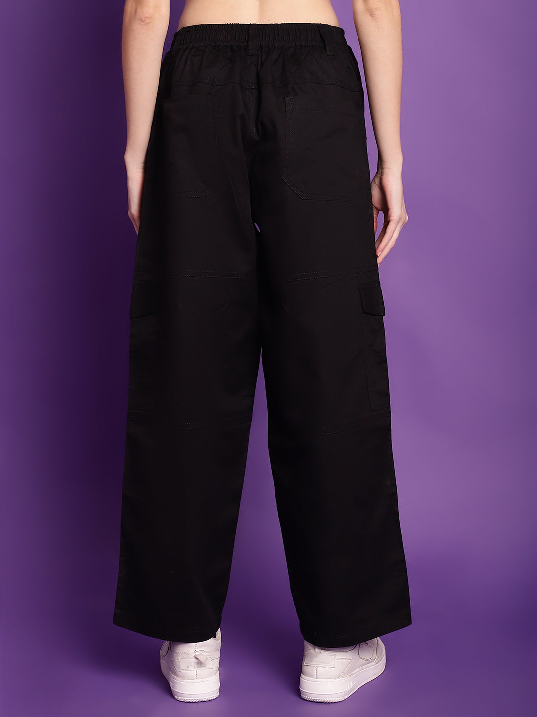 Black High-Rise Utility Cargos
