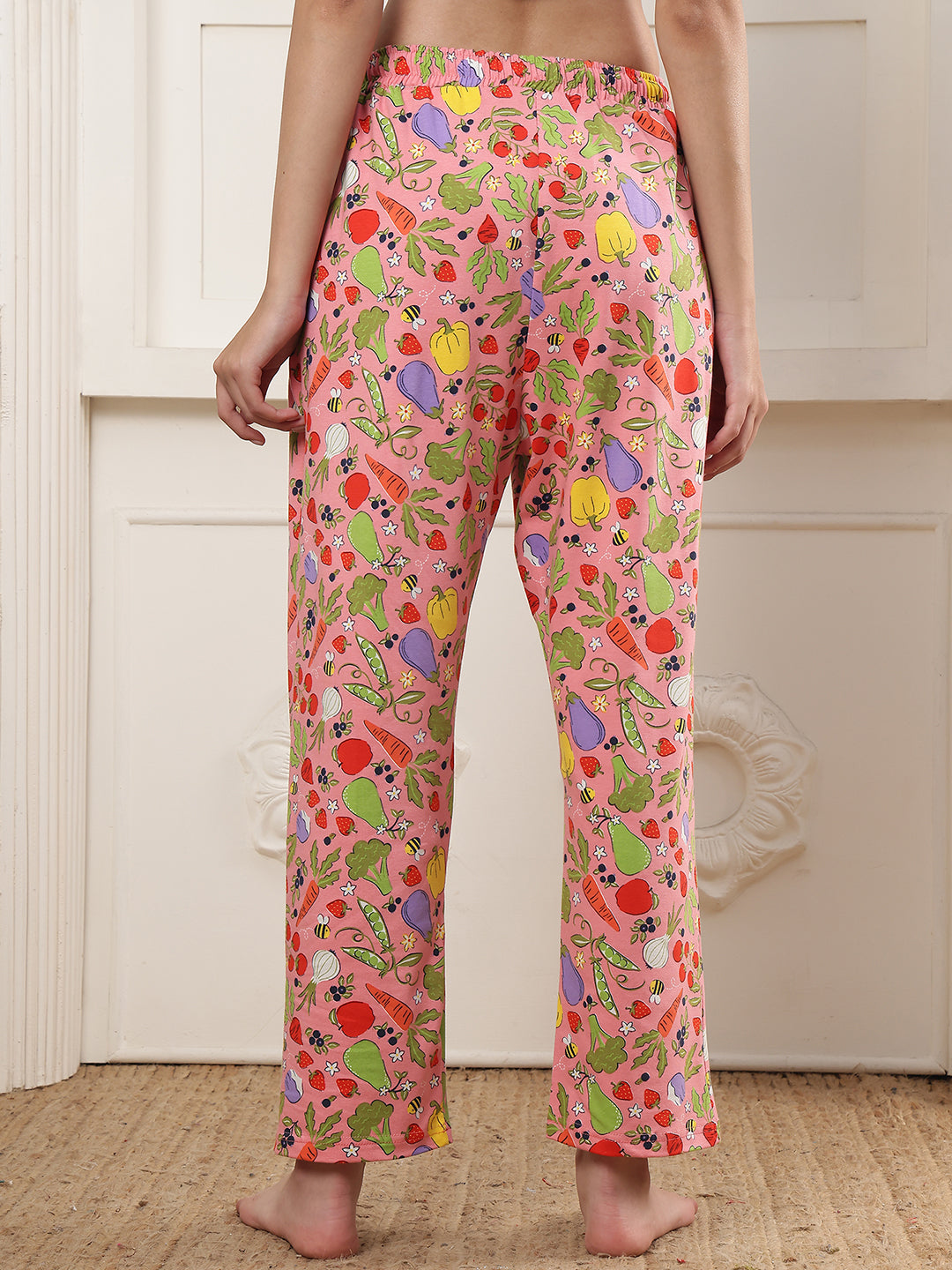 Vegetable Market   Printed Cotton Lounge Pant