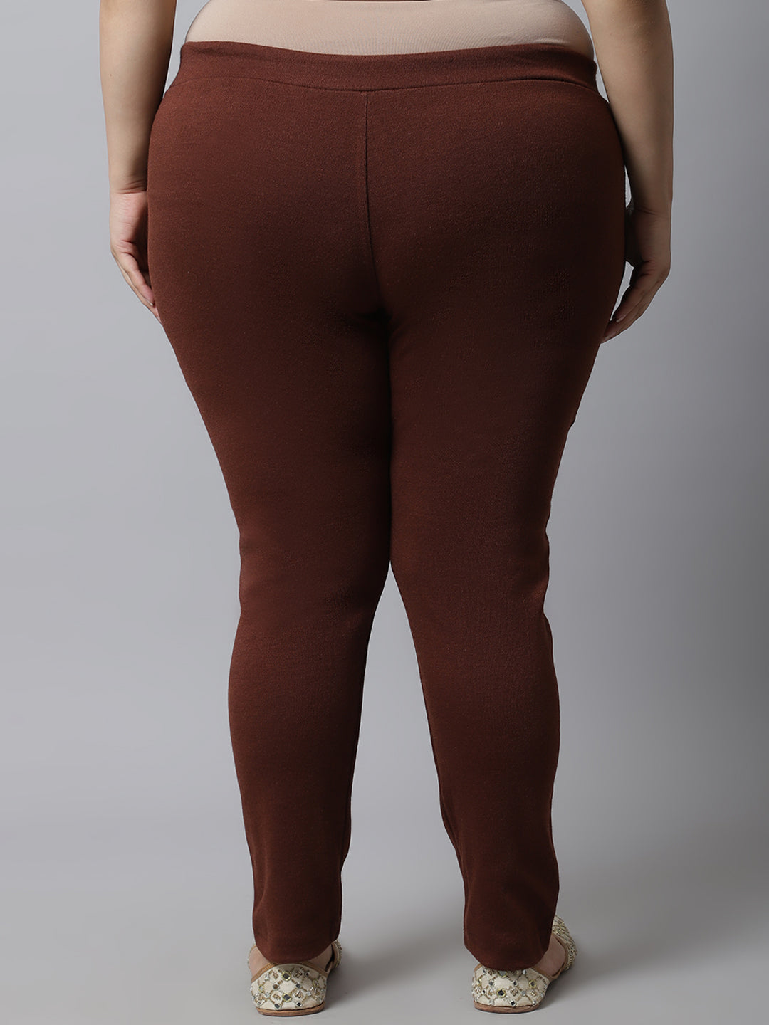 Brown Woolen Plus Pocket Pant
