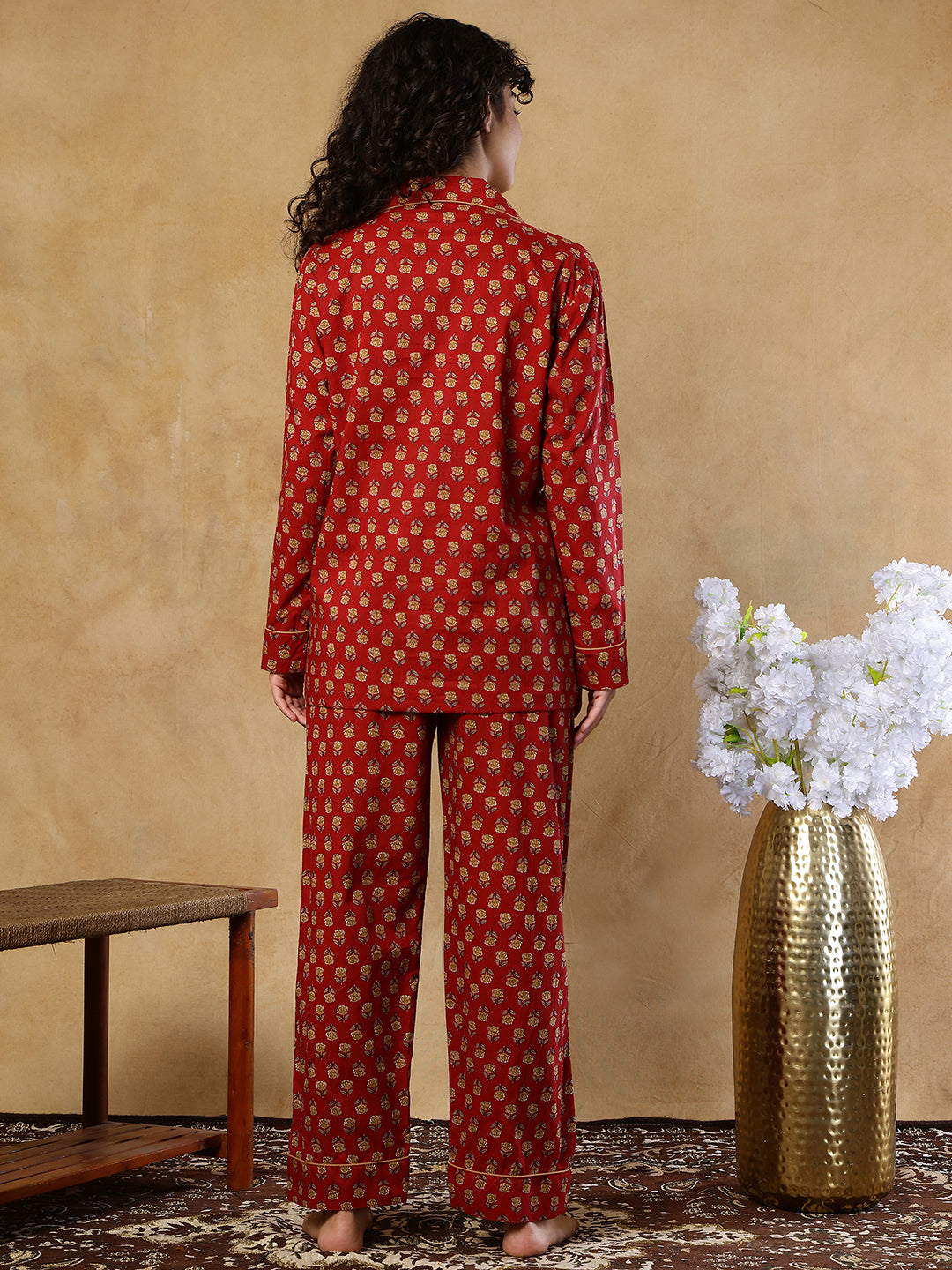 Falak Booti Collar Night Suit