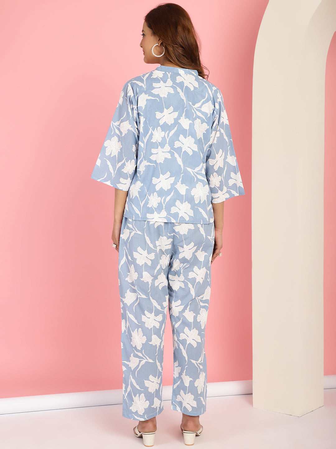 Powder Blue Floral Co-Ord Set