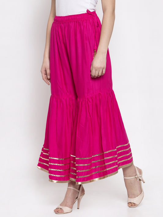 Hot Pink Rayon Sharara