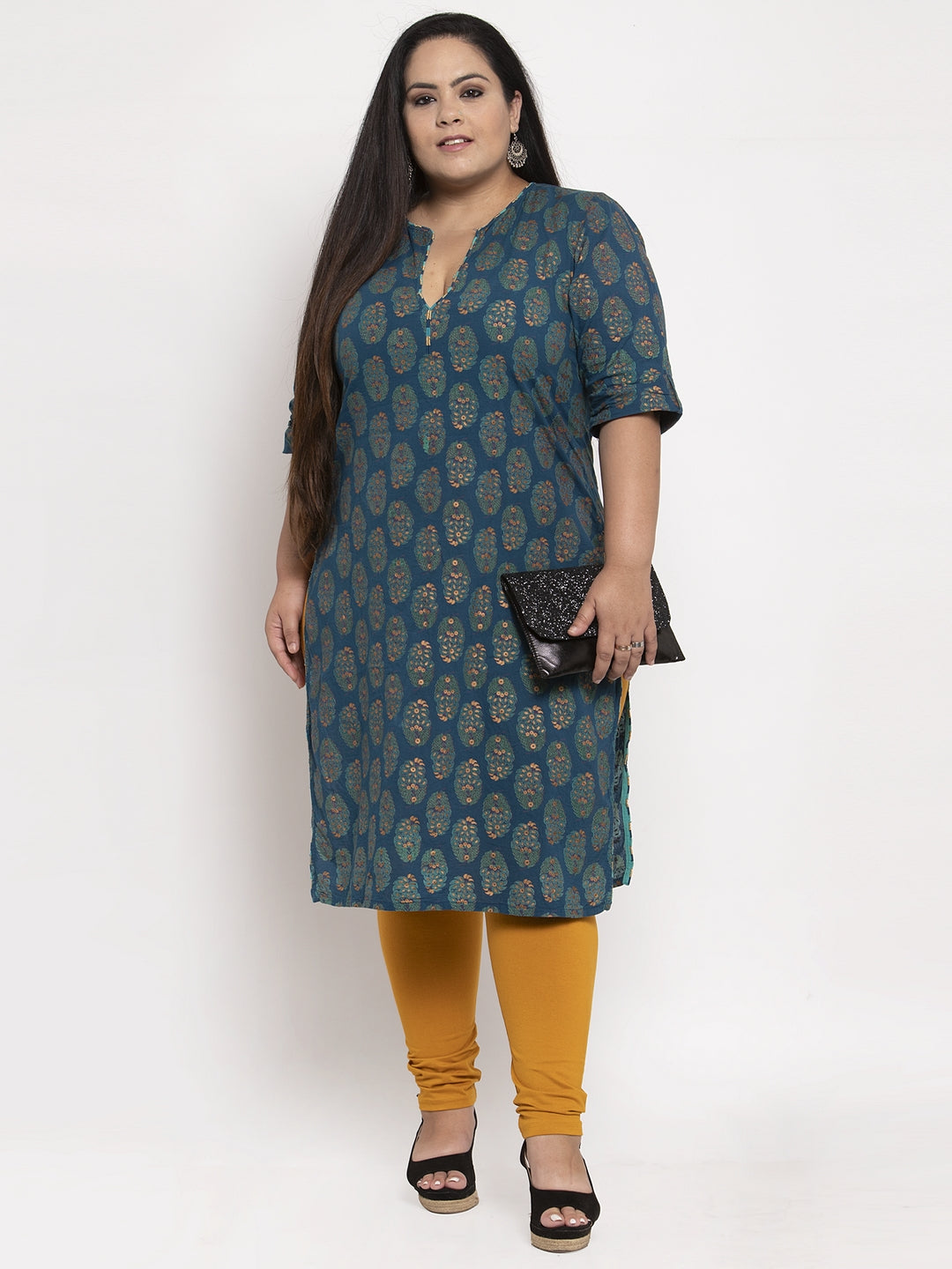 Mustard Ankle Length Plus Legging