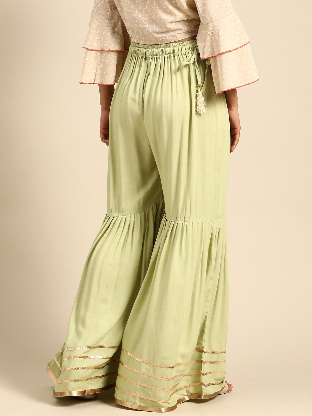 Pista Green Rayon Sharara