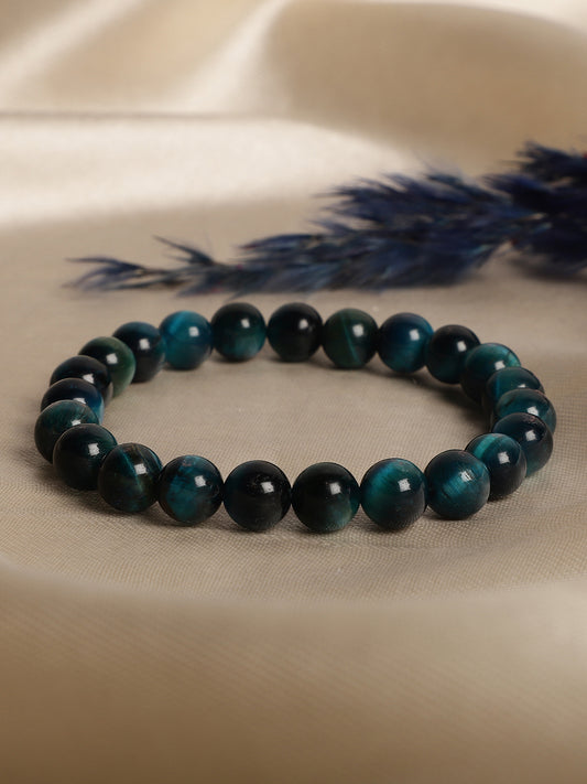 Blue Cat Eye Semi Precious Bracelet