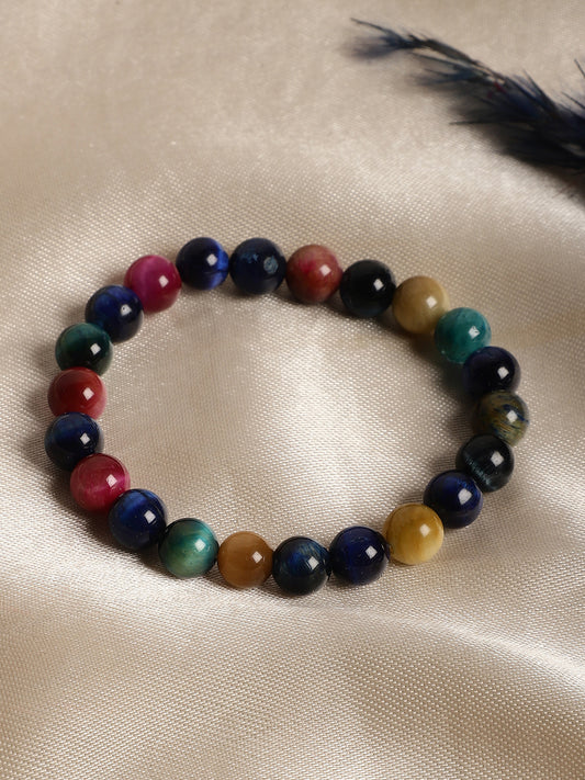 Multi Cat Eye Semi Precious Bracelet