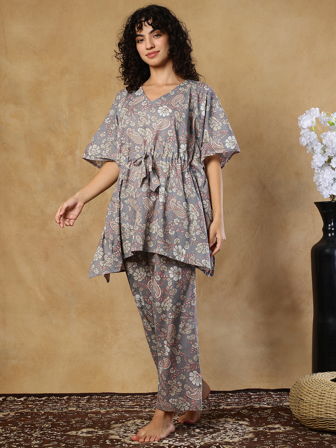 Haya Jaal Cotton Kaftan Set